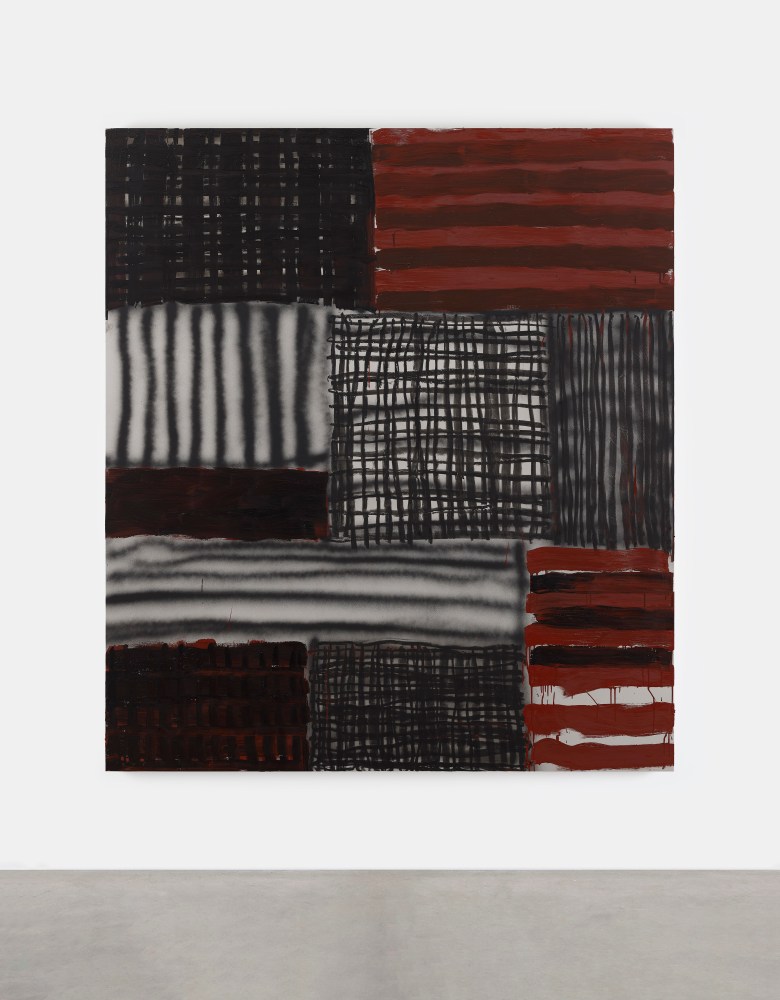 Sean Scully
Stack Three 2025
oil, spray paint and oil pastel on aluminum
215.9 x 190.5 x 5.08 cm / 85 x 75 x 2 in&amp;nbsp;