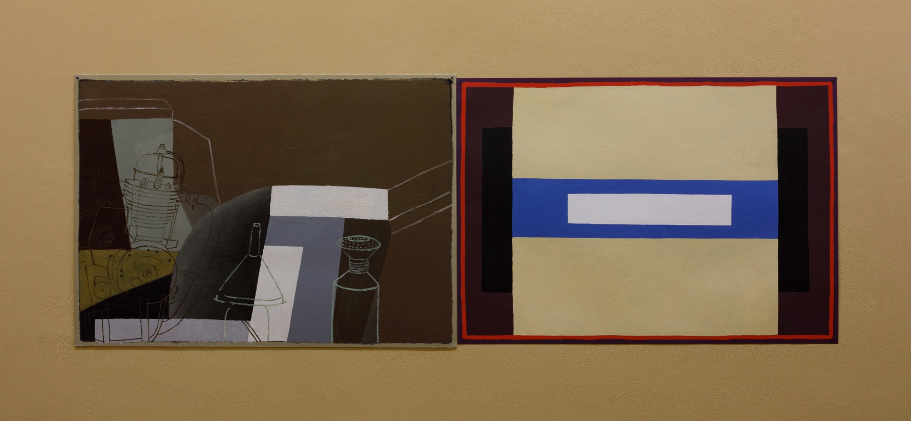 Nathalie du Pasquier
Motorised 2022
2 elements, oil on paper
70 x 200 cm / 27.6 x 78.7 in total &amp;nbsp;