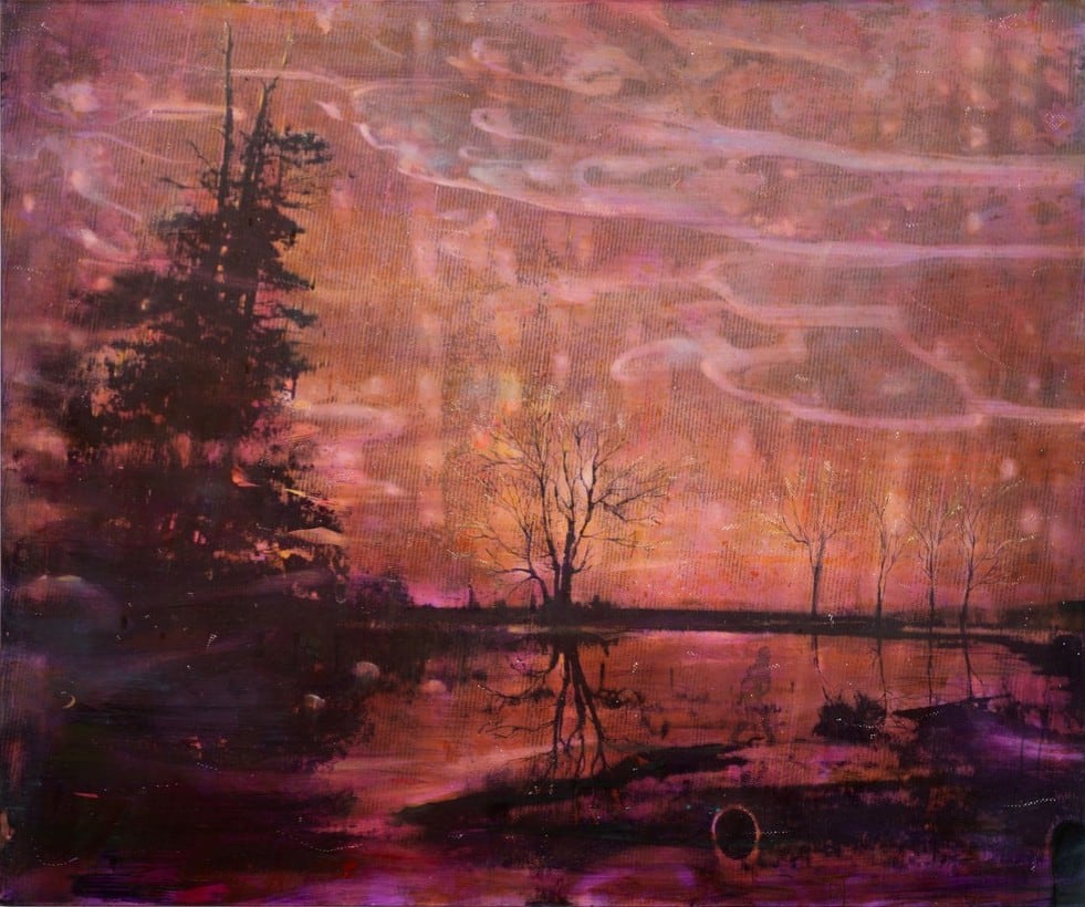 Elizabeth Magill
Outlying (2), 2021,
mixed media on canvas
153 x&amp;nbsp;183 cm /&amp;nbsp;60.2 x 72 in&amp;nbsp; &amp;nbsp;