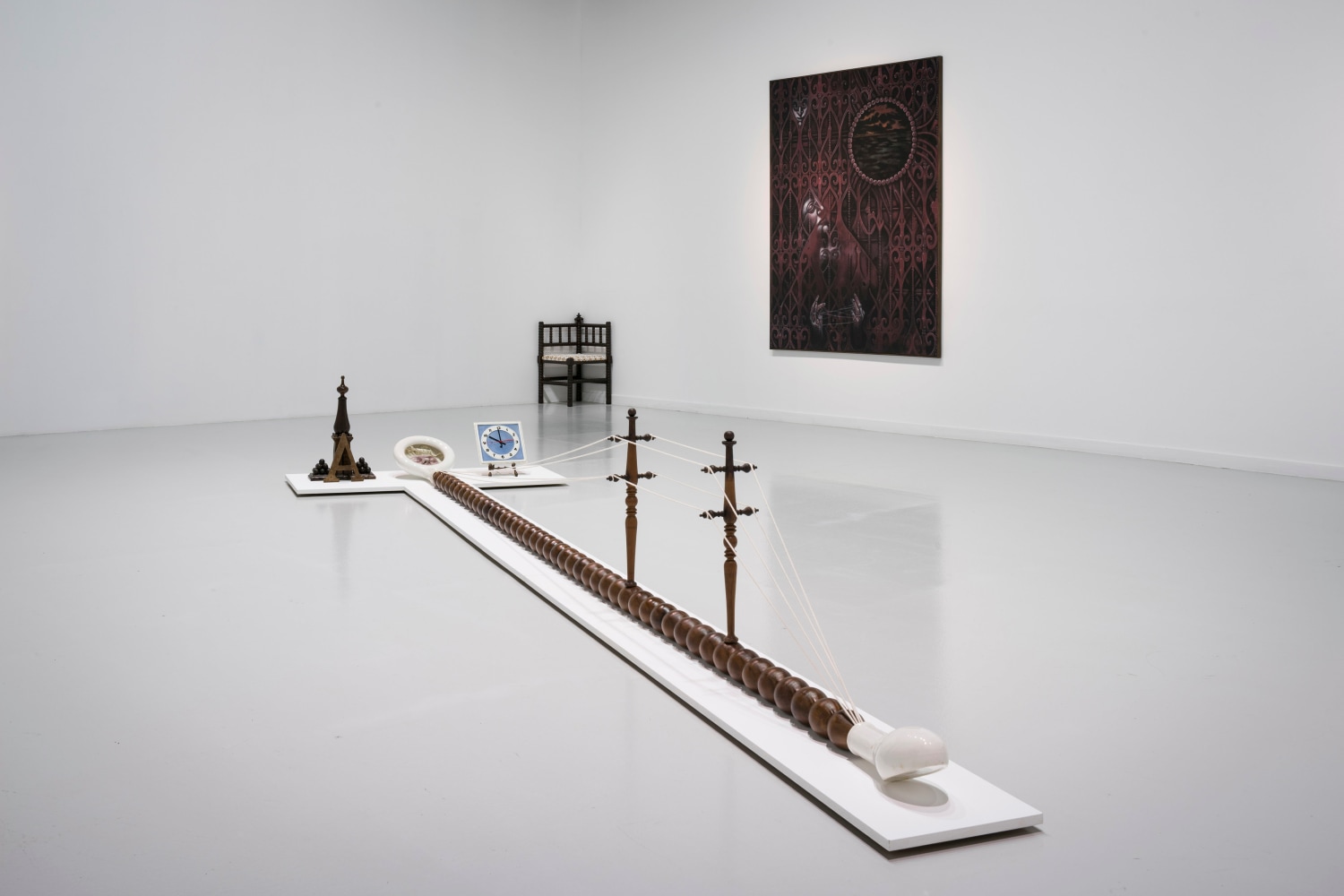 Justin Fitzpatrick, Receiving a painful message from my foot and Muscle fibres and nerves fibres, 2023, courtesy of Seventeen gallery &amp;ndash; London, exhibition view of Ballotta, La Ferme du Buisson, 2024, &amp;copy; the artist and Adagp &amp;ndash; Paris | &amp;copy; photo Émile Ouroumov, 2024. Rights reserved