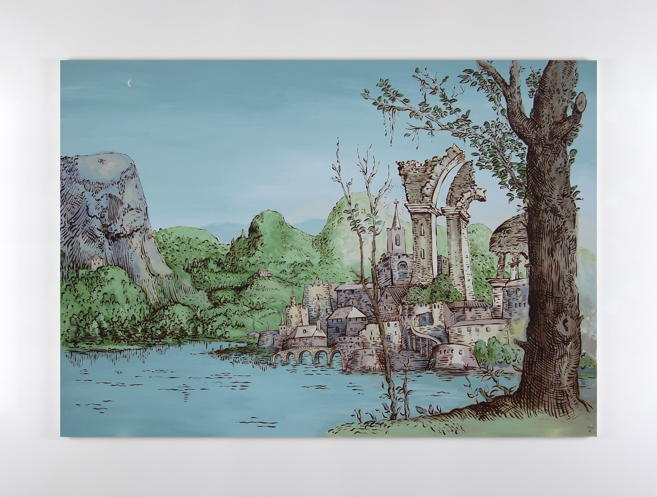 David Godbold&amp;nbsp;
...yet in so many ways it had been such a good day, 2008
acrylic on canvas
175 x 250 cm / 68.9 x 98.4 in&amp;nbsp; &amp;nbsp;