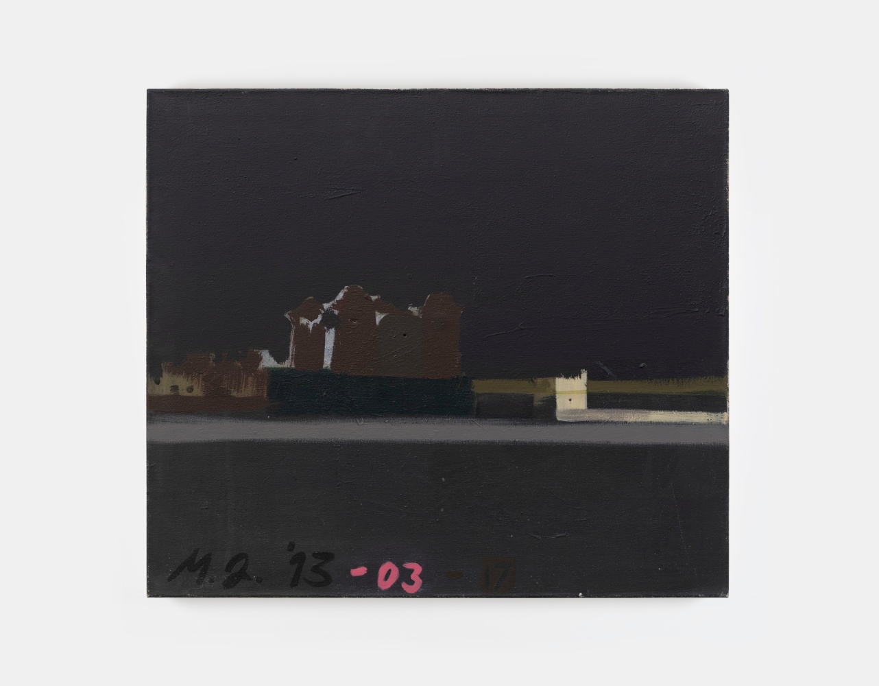 Merlin James&amp;nbsp;

Dark,&amp;nbsp;1993-2017

acrylic and mixed media

71 x 81 cm / 28 x 31.9 in&amp;nbsp; &amp;nbsp;