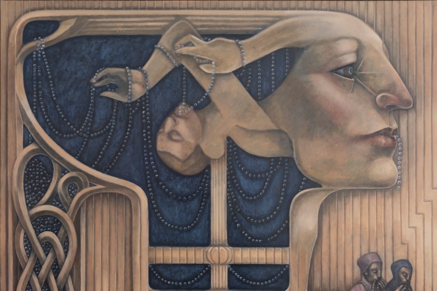 Justin Fitzpatrick&amp;nbsp;

Pituitary-Thyroid Rosaries, 2024

oil on linen, oak frame

180 x 140 cm / 70.9 x 55.1 in&amp;nbsp; &amp;nbsp;

182 x 142 x 2.6 cm / 71.7 x 55.9 x 1 in framed