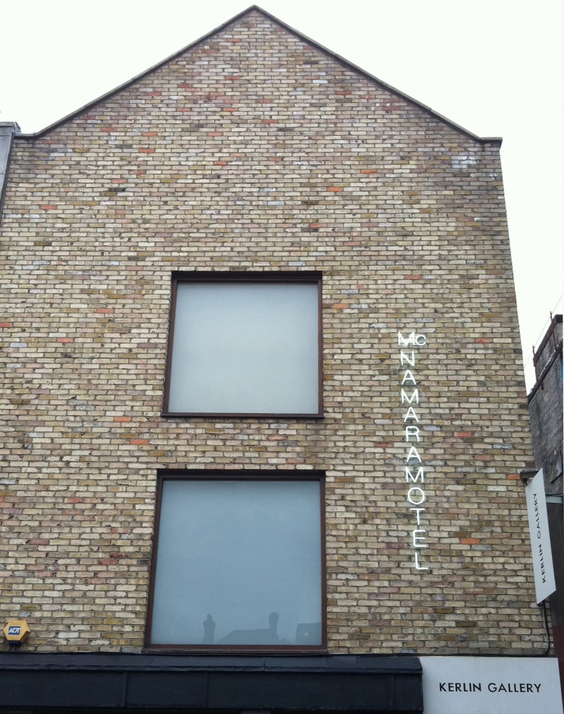 Liam Gillick&amp;nbsp;
McNamara Motel, 1997/2011
white neon, unique with 1 AP
350 x 37 cm / 137.8 x 14.6 in approx.

&amp;nbsp;