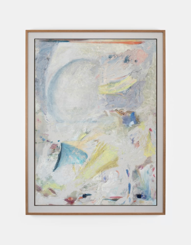 Aleana Egan&amp;nbsp;

rubber bones,&amp;nbsp;2025

mixed media on canvas with solid white oak and linen mount
130 x 95 cm / 51.2 x&amp;nbsp;37.4&amp;nbsp;in&amp;nbsp; &amp;nbsp;

144 x 109.5 x 6.3 cm / 56.7 x 43.1 x 2.5 in framed

&amp;nbsp;