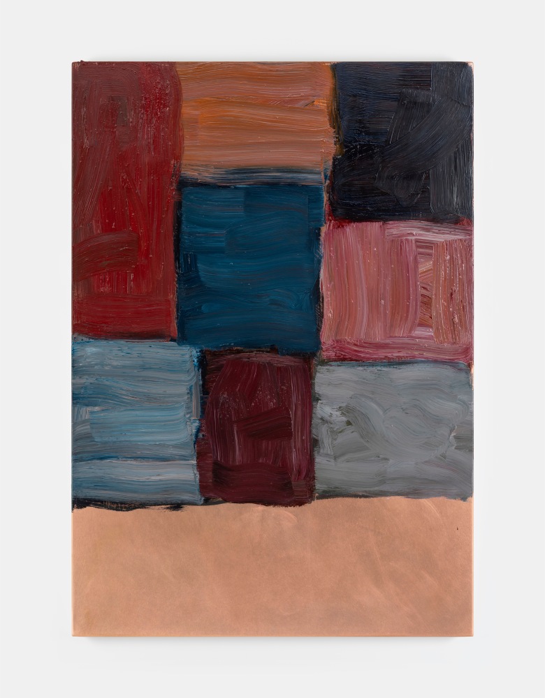 Sean Scully Wall Dark Pink 2025 oil on copper