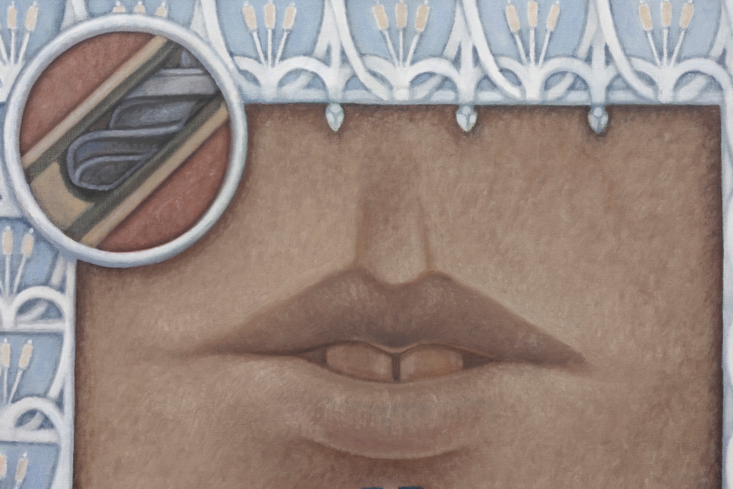 Justin Fitzpatrick

Aeolian Harp Suspension Bridge, 2024

oil on linen, oak frame

180 x 140 cm / 70.9 x 55.1 in

183 x 143 x 3 cm / 72 x 56.3 x 1.2 in framed