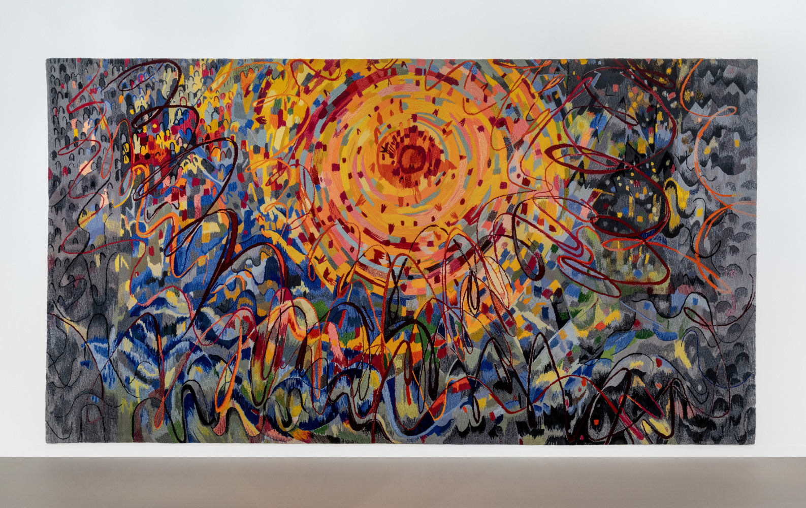 When the sky above will not be named, 2021
hand-tufted 100% New Zealand Wool, 12 mm pile
292 x 538.5 cm / 115 x 212 in&amp;nbsp; &amp;nbsp;