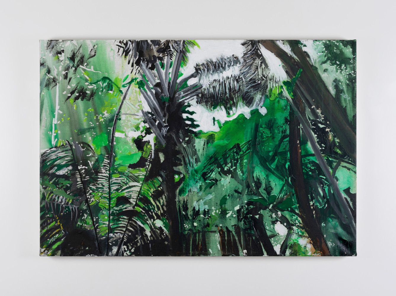 Brian Maguire, Rainforest 7, 2023 acrylic on canvas 66 x 96.5 cm 26 x 38 in &amp;nbsp;