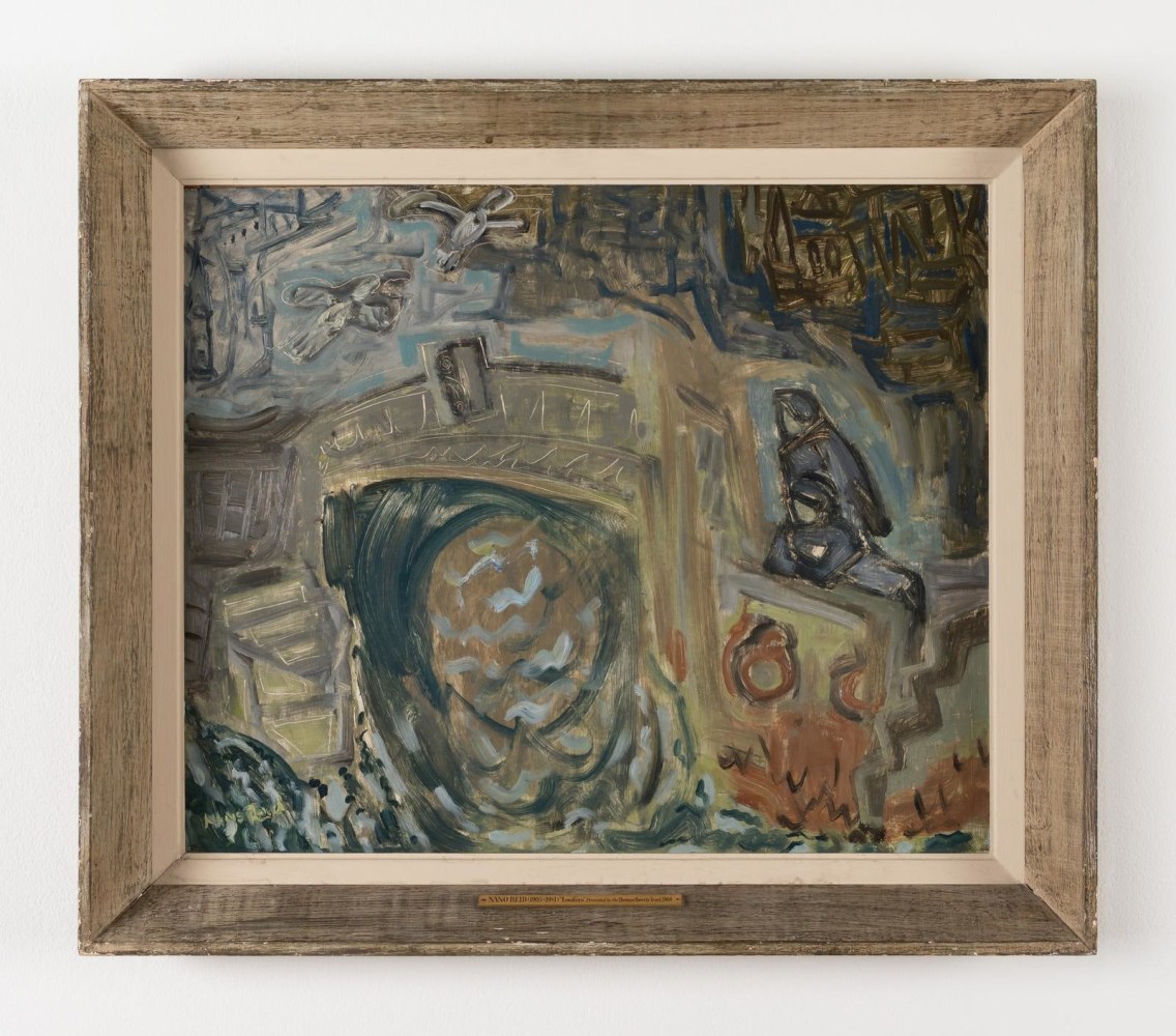 Nano Reid
Loafers, 1960
oil on board
50.8 x 60.8 cm / 20 x 23.9 in