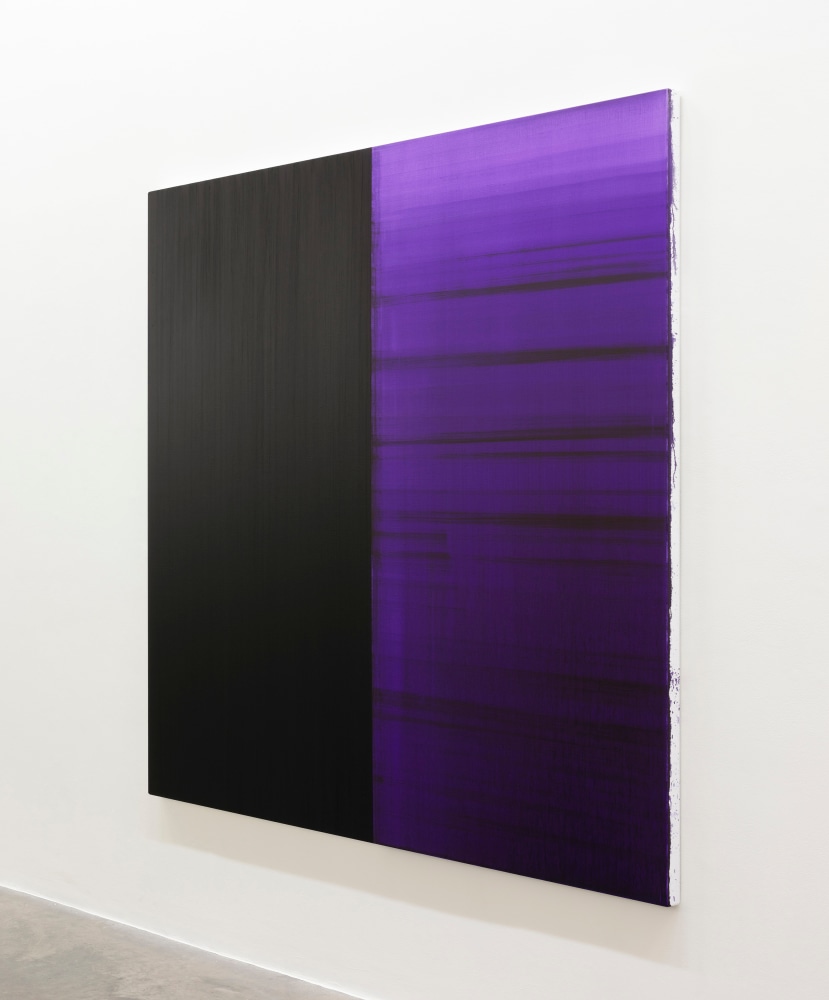 Callum Innes&amp;nbsp;
Untitled Lamp Black / Deep Purple Dioxazine, 2023
oil on linen
195 x 190 cm / 76.8 x 74.8 in&amp;nbsp;