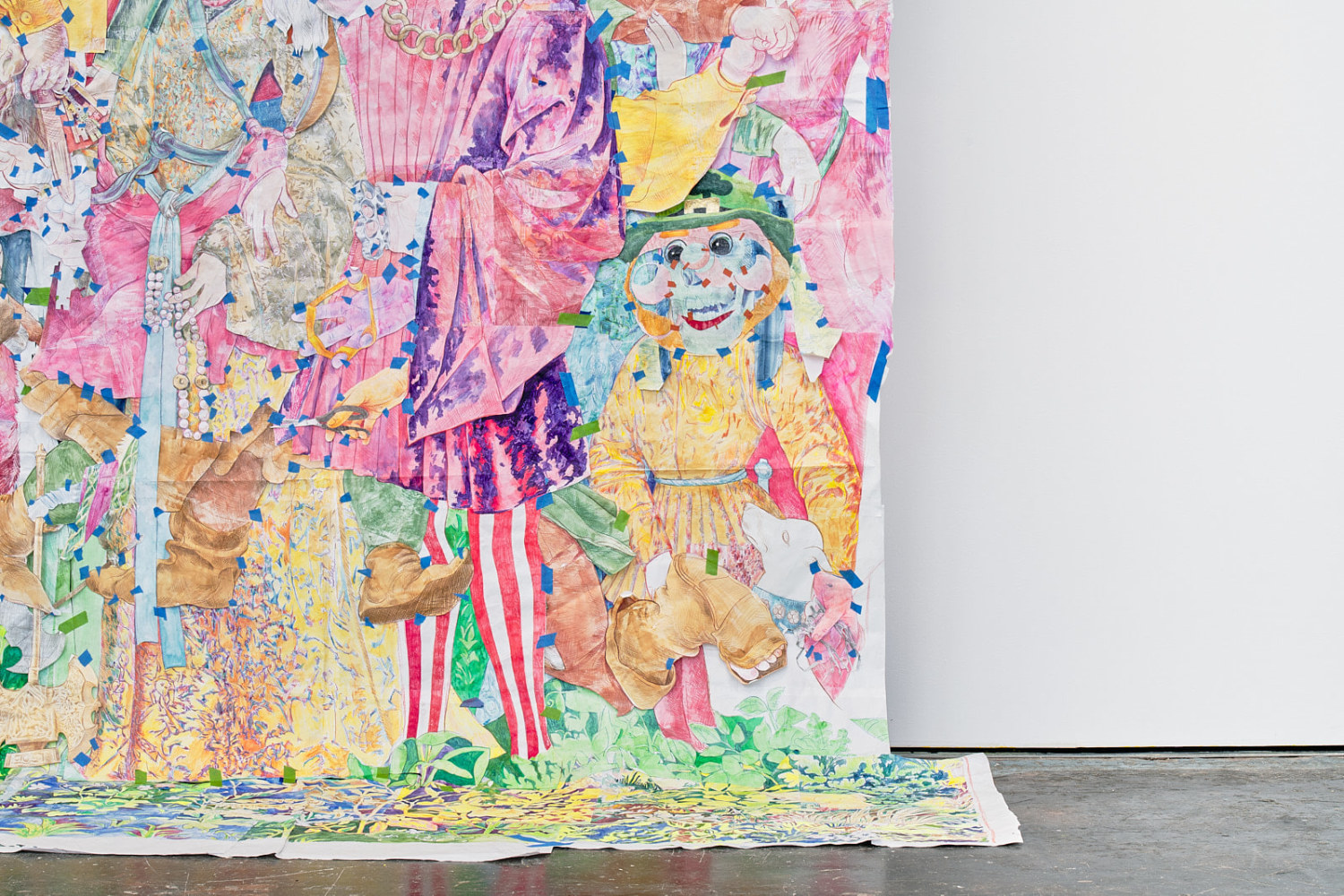 Sam Keogh, The Unicorn is Killed and Brought to the Castle Cartoon, Primary Nottingham, 2023. Photography: Reece Straw