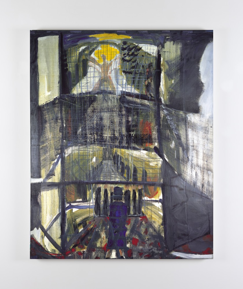 Brian Maguire&amp;nbsp;
The Big House, 1990
acrylic on canvas
166 x 206 cm / 65.4 x 81.1 in
Collection of Dublin City Gallery The Hugh&amp;nbsp;Lane&amp;nbsp;&amp;nbsp;