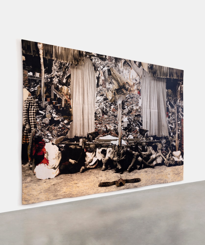 Ailbhe N&amp;iacute; Bhriain
Interval VIII,&amp;nbsp;2024
Jacquard tapestry, cotton, wool, silk, Lurex, edition of 3 + 2AP
291 x 430 cm / 114.6 x 169.3 in