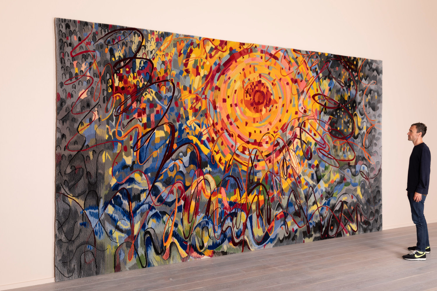 ​Isabel Nolan
When the sky above will not be named,&amp;nbsp;2021
hand-tufted 100% New Zealand Wool, 12 mm pile
292 x 538.5 cm /&amp;nbsp;115 x 212 in&amp;nbsp; &amp;nbsp;