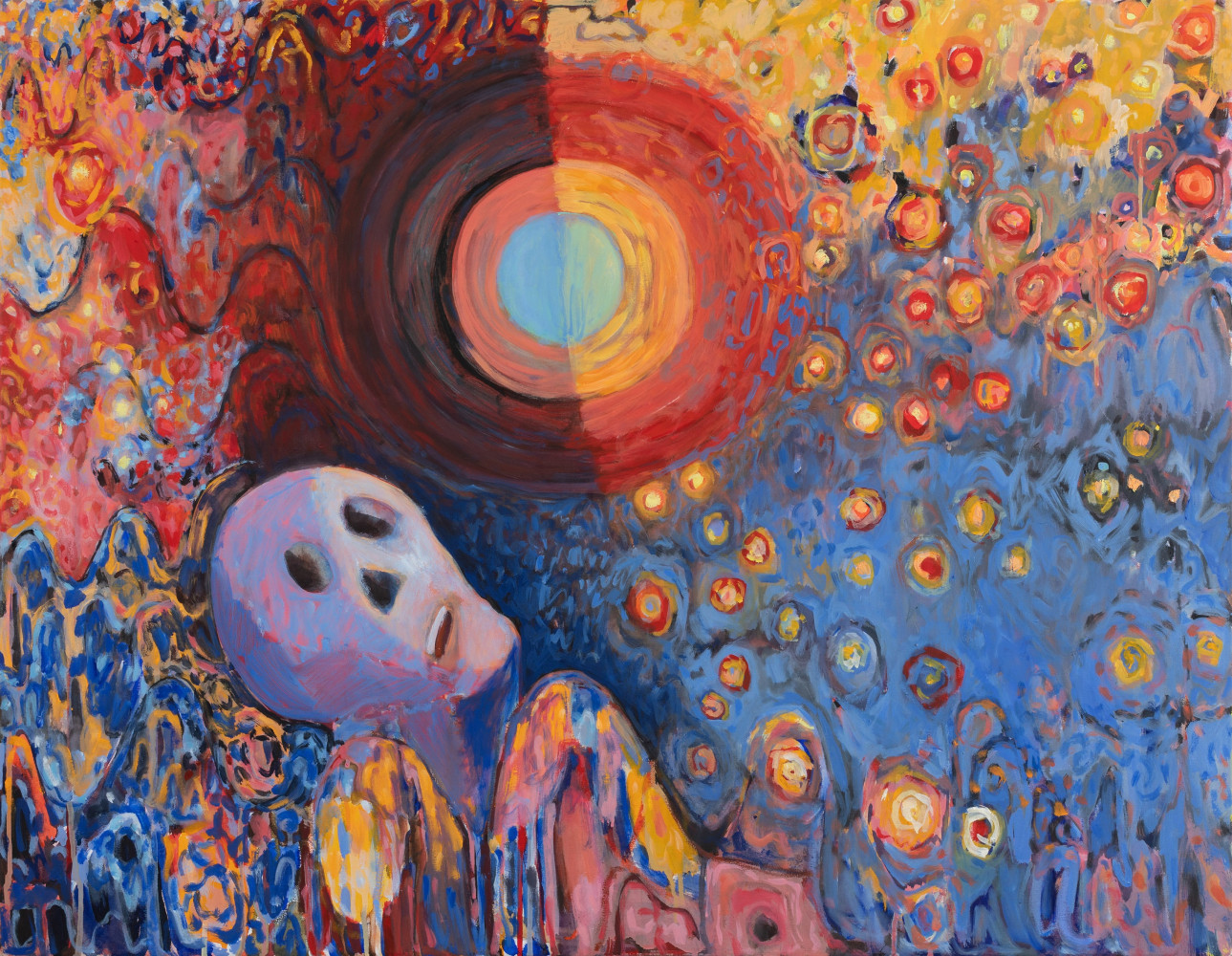 My atoms are your atoms,&amp;nbsp;2020-21
water-based oil on canvas
70 x 90&amp;nbsp;cm / 27.6 x 35.4&amp;nbsp;in