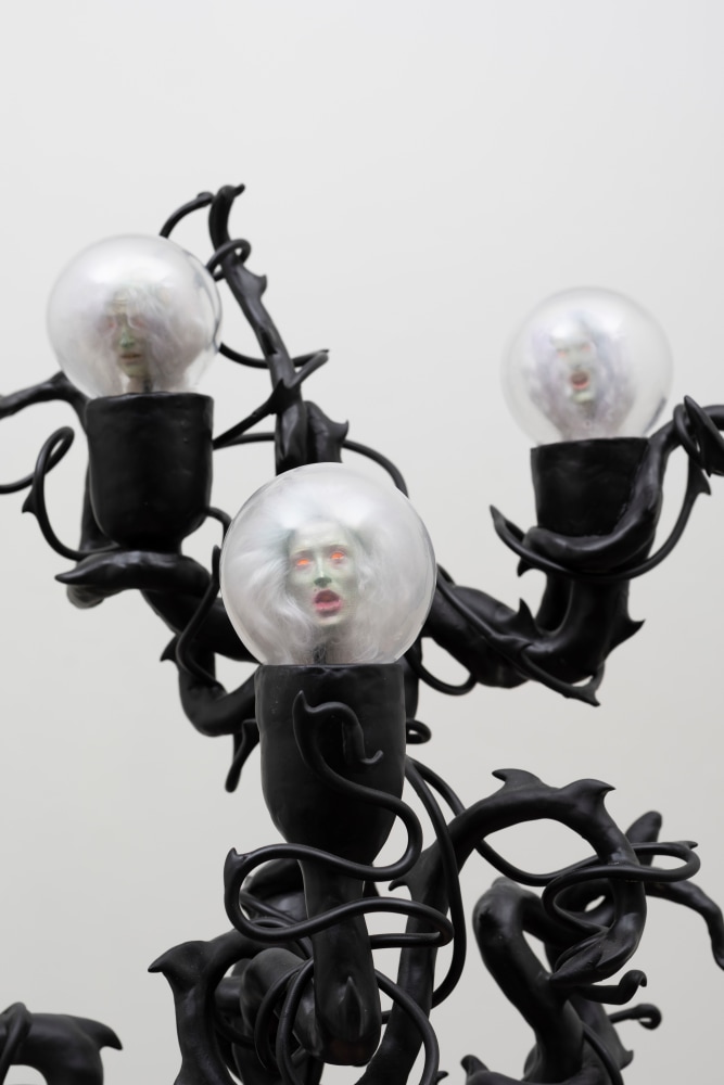 Tai Shani
Unresurrectable Biologies - Un-undead 2, 2022
Epoxy, glass, 3D prints, mohair sheepskin, electrics
80 x 50 cm / 31.5 x 19.7 in