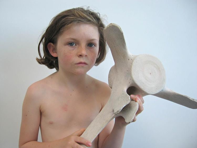 Girl with whale bone