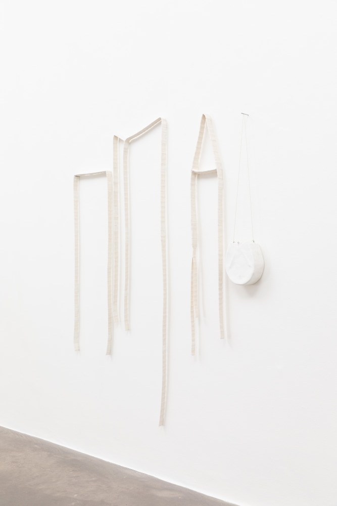 Aleana Egan
Sky Song
2023
four wall elements
card, tape, noil, cotton, papier m&amp;acirc;ch&amp;eacute;, twine, split pins
155 x 130 cm / 61 x 51.2 in total