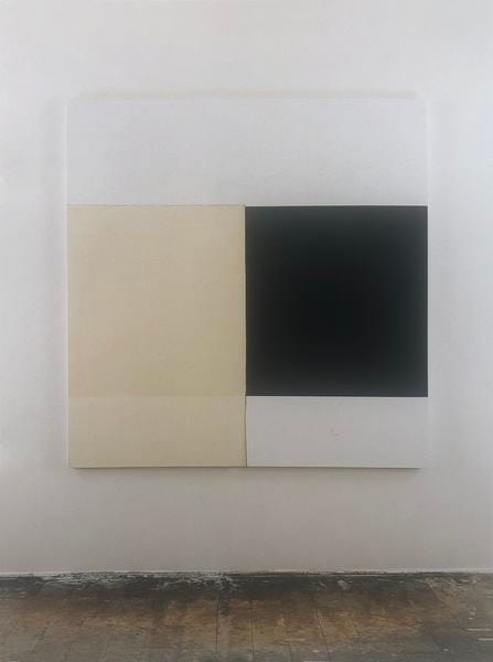 Exposed Painting, Ivory Black, Yellow Oxide, 2000, oil on linen, 174.5 x 170.5 cm