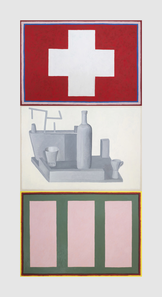 Nathalie du Pasquier
Swiss life 2022
3 elements, oil on paper
210 x 100 cm / 82.7 x 39.4 in total &amp;nbsp;