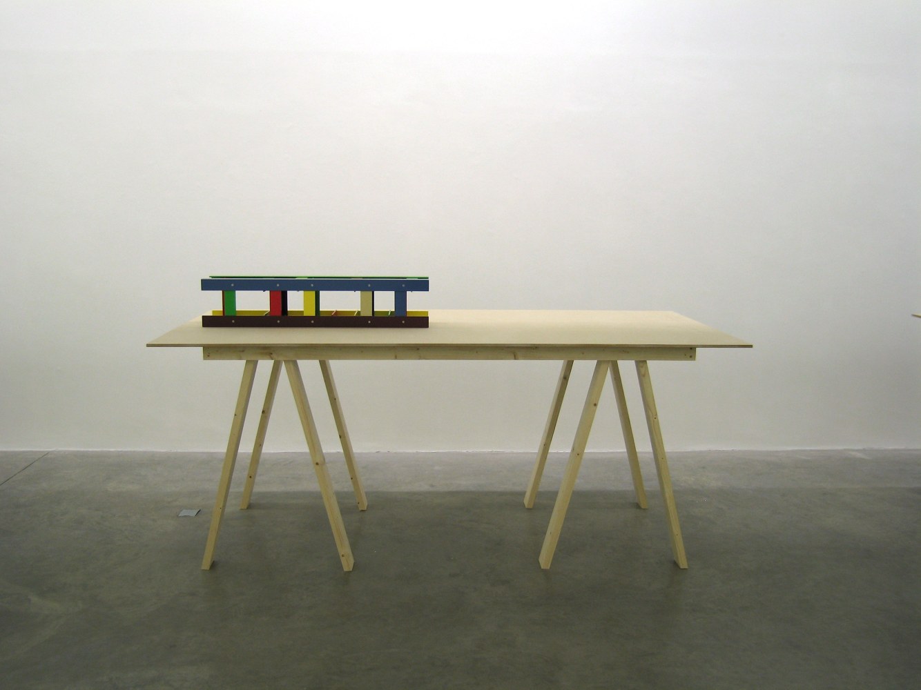 Liam Gillick&amp;nbsp;
Literally Based on H.Z. 2006
Ten table units and seven prototypes/structures&amp;nbsp;
each table 240cm x 120cm x 100cm / 94.5 x 47 x 39.3 in
Collection of Irish Museum of Modern Art, Dublin