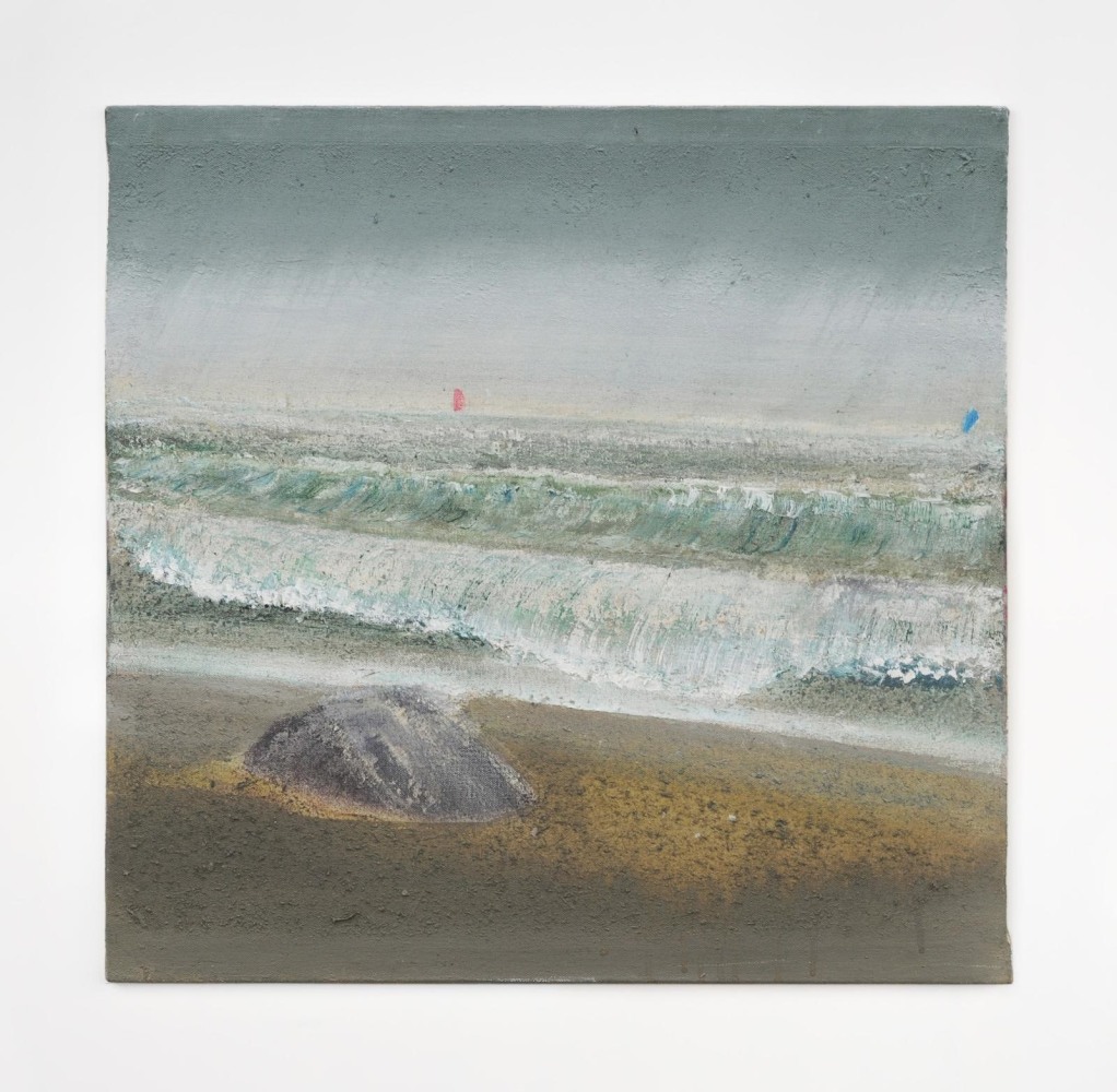 Merlin James&amp;nbsp;Two sail boats in a squal 2005&amp;nbsp;acrylic &amp;amp; mixed media on canvas&amp;nbsp;47 x 48 cm / 18.5 x 18.9 in&amp;nbsp;&amp;nbsp;