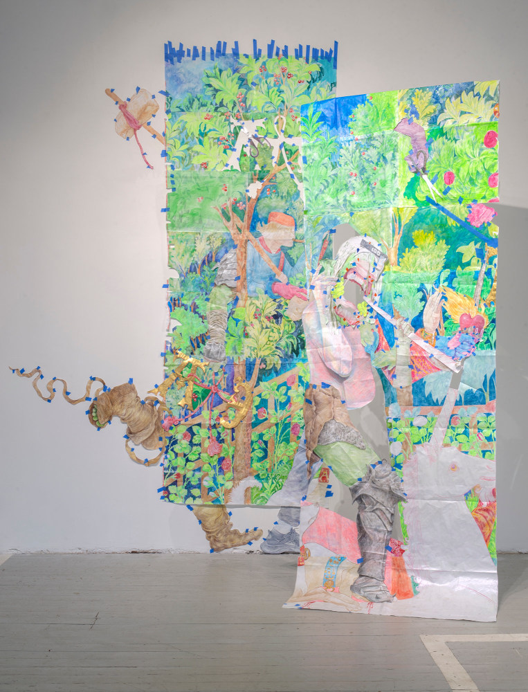 Sam Keogh, The Unicorn Surrenders to a Maiden Cartoon, 2024