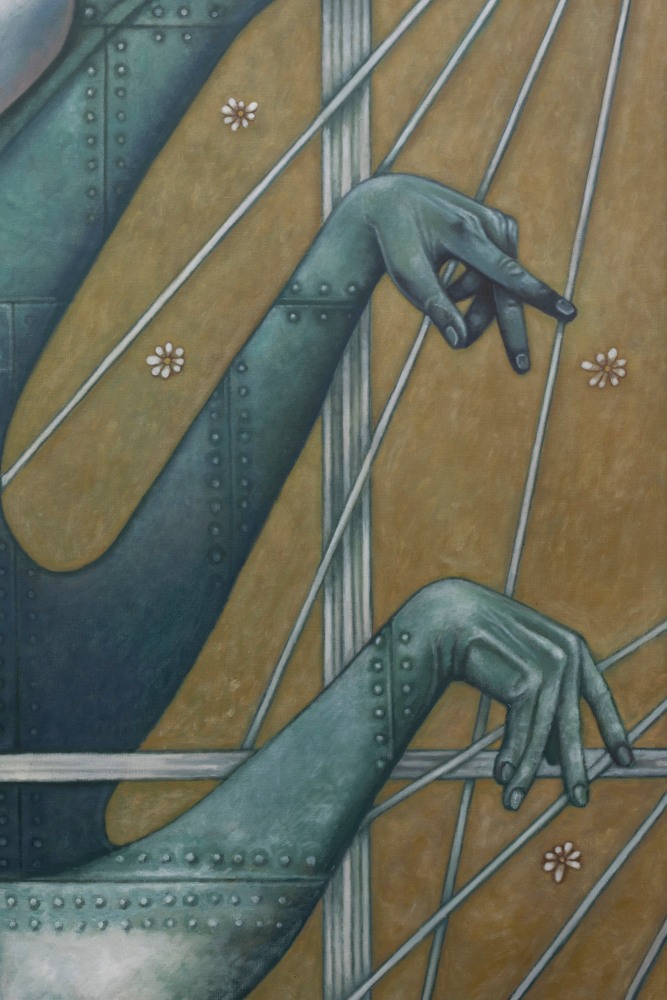 Justin Fitzpatrick

Aeolian Harp Suspension Bridge,&amp;nbsp;2024

oil on linen, oak frame

183 x 143 cm / 72 x 56.3 in framed