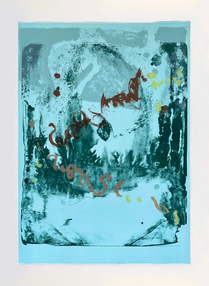 Announcement, 2023
6-colour lithograph printed in 4 runs from 3 plates and 1 stone
on Madrid 300gsm paper
edition of 20 + 4 AP
50 x 70 cm /&amp;nbsp;19.7 x 27.6 in unframed