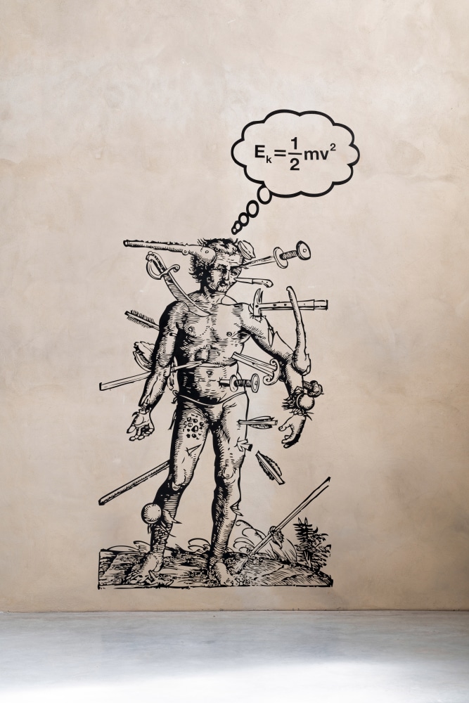 Liam Gillick
Kinetic Energy of Rigid Bodies,&amp;nbsp;2021&amp;nbsp;
matte black vinyl on wall
315 x 170 cm / 124 x 78.7 in&amp;nbsp;&amp;nbsp;