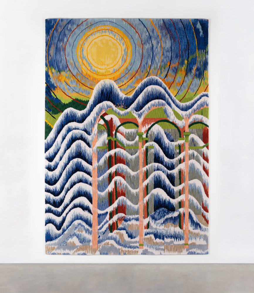 Isabel Nolan, Miracle wave, 2698 C.E., 2021, hand-tufted 100% New Zealand Wool, 15 mm pile, 300 x 200 cm / 118.1 x 78.7 in