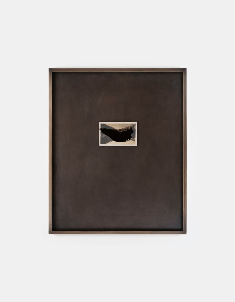 Ailbhe N&amp;iacute; Bhriain&amp;nbsp;

Untitled (surface #3),&amp;nbsp;2025

found photograph, bitumen, brass frame with Optium museum acrylic

48 x 40 x 3 cm / 18.9 x 15.7 x 1.2 in framed