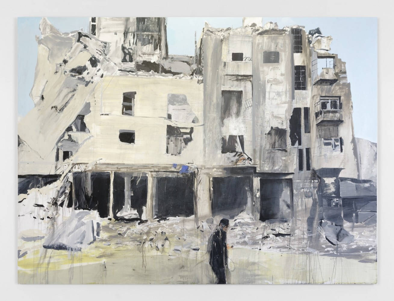 Aleppo 5, 2017, oil on canvas, 280 x 387 cm / 114.2 x 152.4 in