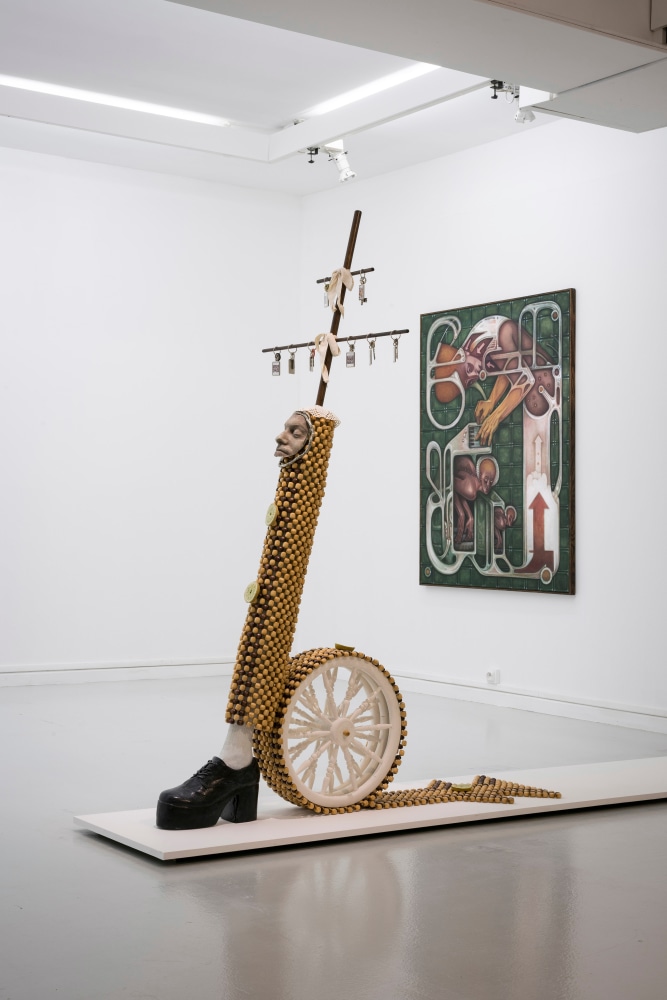 Justin Fitzpatrick,&amp;nbsp;Endocrine Table 1&amp;nbsp;and&amp;nbsp;2, 2024,&amp;nbsp;Pearl Liaison 4: Interpellation, 2023,&amp;nbsp;courtesy of the artist and Adagp, exhibition view of&amp;nbsp;Ballotta, production La Ferme du Buisson, 2024, &amp;copy; photo &amp;Eacute;mile Ouroumov, 2024.Rights reserved