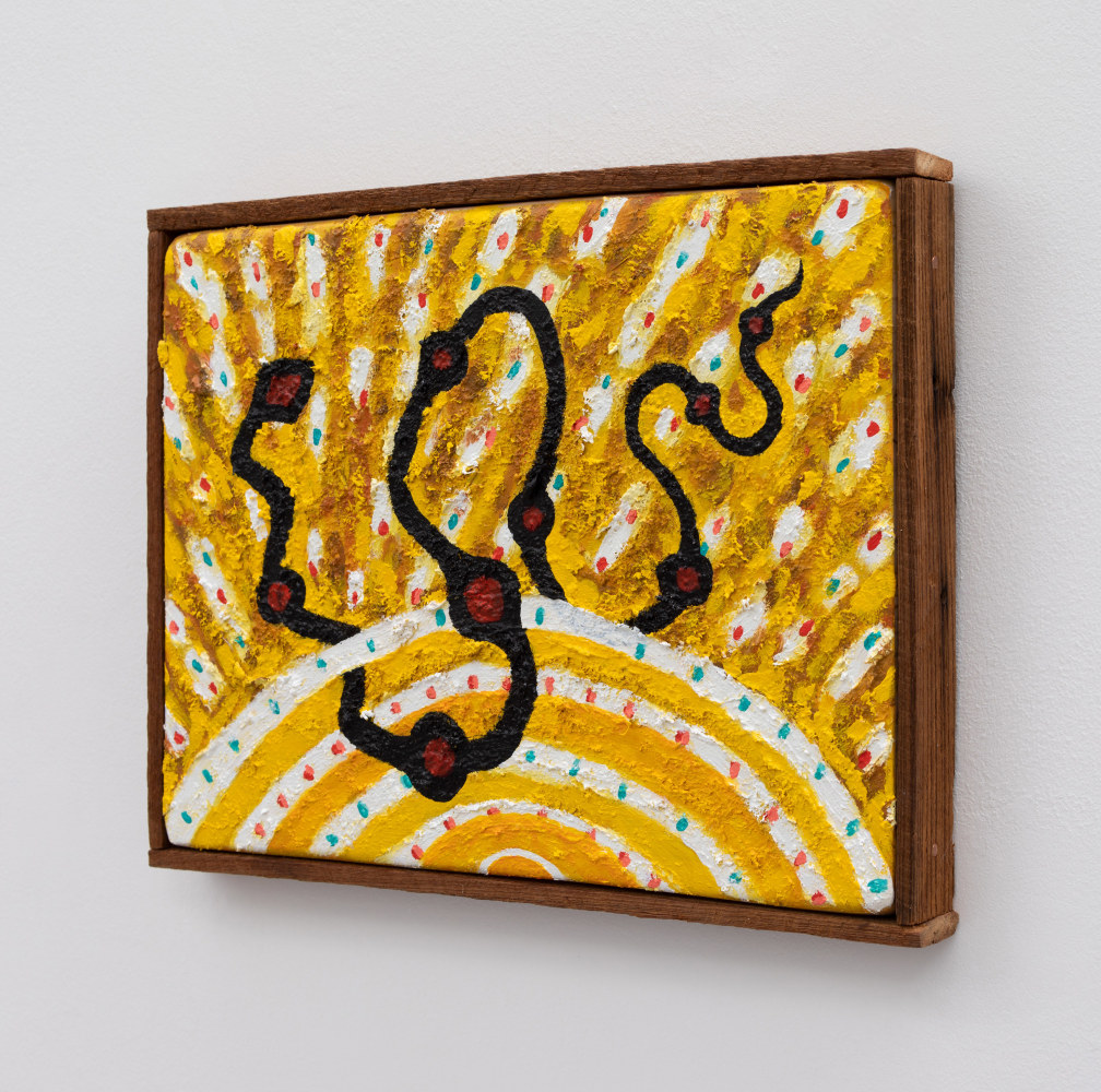 Daniel Rios Rodriguez&amp;nbsp;
Wriggle,&amp;nbsp;2020
oil and mirrors on terra cotta&amp;nbsp;
39.4 x 30.5 cm / 15.5 x 12 in&amp;nbsp; &amp;nbsp;