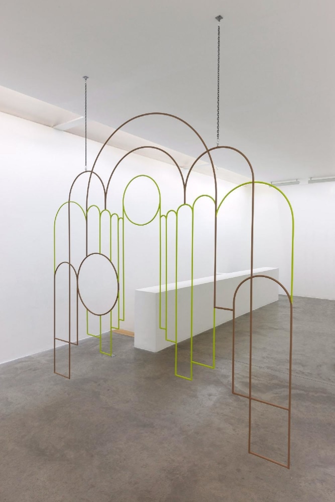 Isabel Nolan
Section &amp;quot;Voiding the Walls&amp;quot;, 2018
stainless steel and enamel paint
321 x 321 x 1.5 cm / 126.4 x 126.4 x .6 in