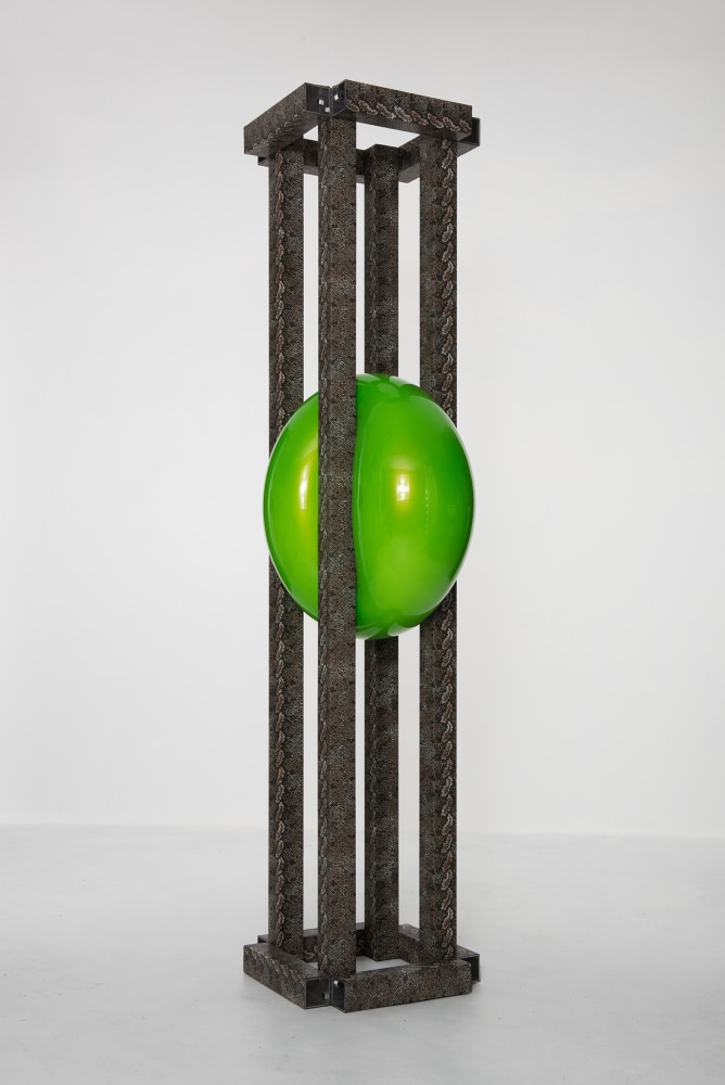 Siobh&amp;aacute;n Hapaska&amp;nbsp;

Repressed Apple, 2015

aluminium, artificial snakeskin, fibreglass, two-pack acrylic paint, lacquer

250 x 65 x 77 cm

98.4 x 25.6 x 30.3 in&amp;nbsp;