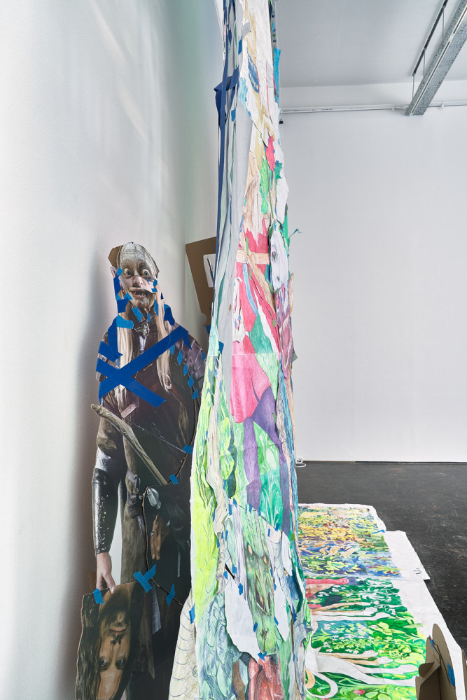 Sam Keogh, The Unicorn is Killed and Brought to the Castle Cartoon, Primary Nottingham, 2023. Photography: Reece Straw