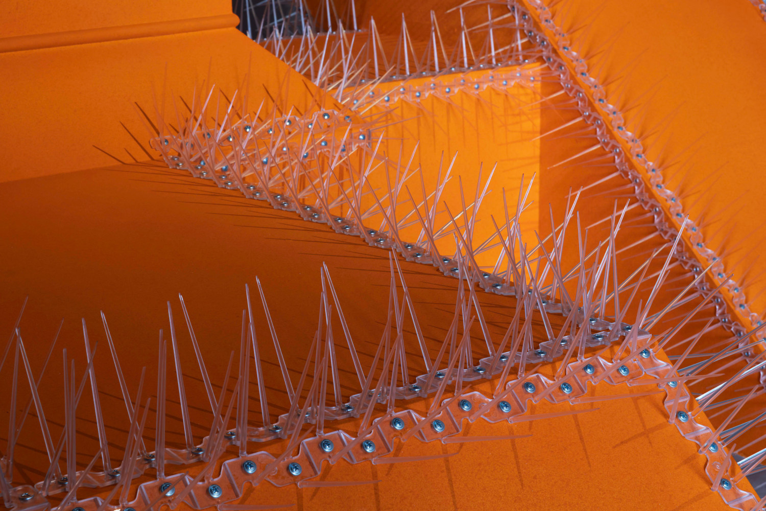 
DEFENDER, 2021
wood, zinc fixings, bird spikes, paint
340 x 505 x 615 cm
&amp;nbsp;