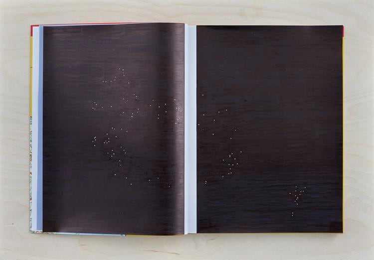 Kathy Prendergast
Atlas I REYKJAVIK-TORSHAVN, 2016
AA Road Atlas of Europe, ink
30.5 x 43.5 x 1 cm / 12 x 17.1 x .4 in