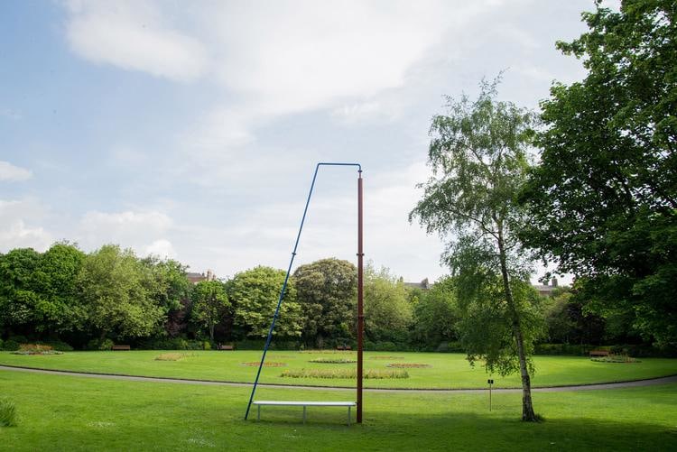 Aleana Egan
Understudy,&amp;nbsp;2014
galvanised and powder-coated steel
910 x 330 x 65 cm / 358.3 x 129.9 x 25.6 in&amp;nbsp;
Installation at Merrion Square, Dublin