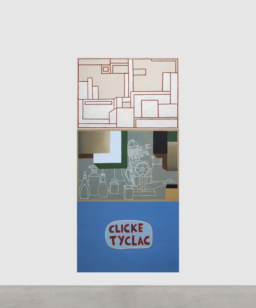 Nathalie du Pasquier
Clicke tyclac 2022
2 elements and 1 cut out, oil on paper
210 x 100 cm / 82.7 x 39.4 in total &amp;nbsp;