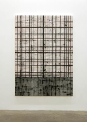 Mark Francis,&amp;nbsp;Linear Axis, 2009 oil on canvas, 214 x 153 cm / 84.3 x 60.2 in