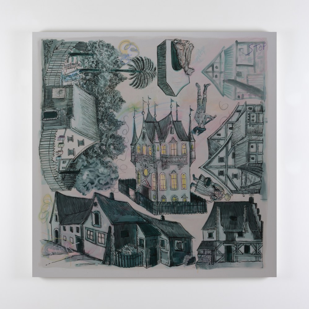 David&amp;nbsp;Godbold&amp;nbsp;
Untitled (Night for day), 2015
acrylic, oil and oil stick on canvas and neon
175 x 175 cm / 68.9 x 68.9 in&amp;nbsp; &amp;nbsp;

&amp;nbsp;