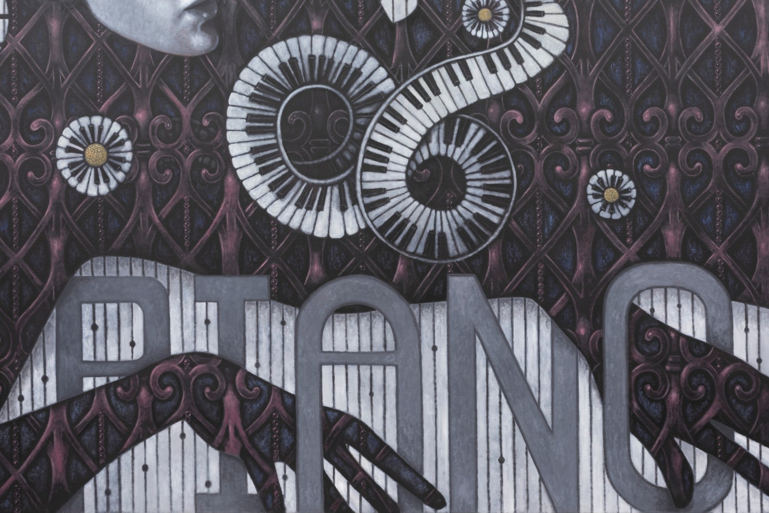 Justin Fitzpatrick

Poster for a Musical (The Prostate Piano), 2024

oil on linen, oak frame

140 x 180 cm / 55.1 x 70.9 in

143 x 183 x 3 cm / 56.3 x 72 x 1.2 in framed