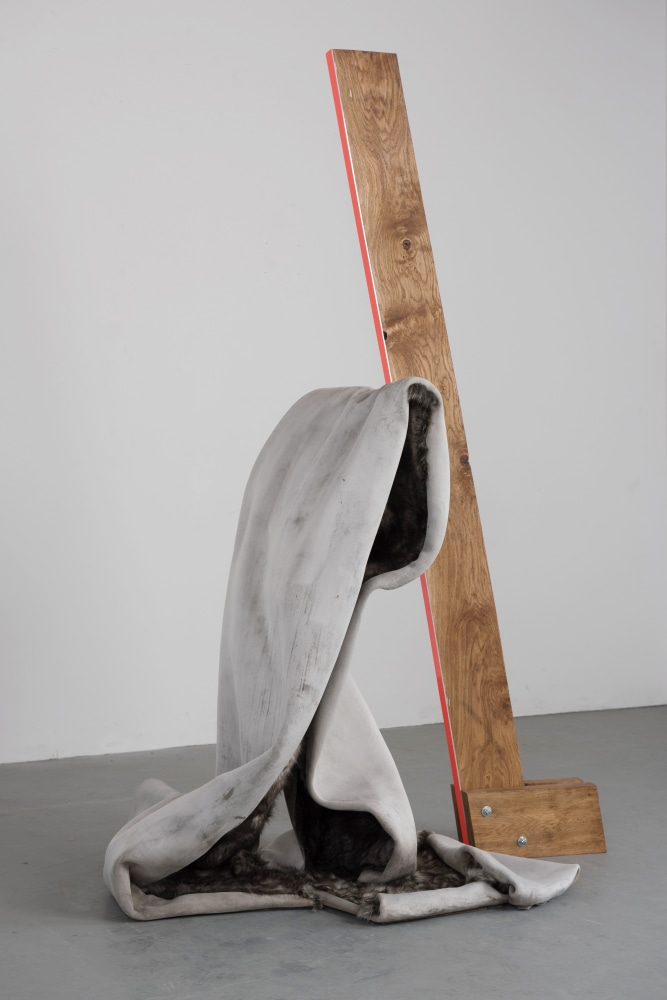 Siobh&amp;aacute;n Hapaska&amp;nbsp;
Touch,&amp;nbsp;2016
concrete cloth, oak, synthetic fur, aluminium, steel, two-pack acrylic paint and lacquer
230 x 95 x 140 cm / 90.6 x 37.4 x 55.1 in&amp;nbsp;
