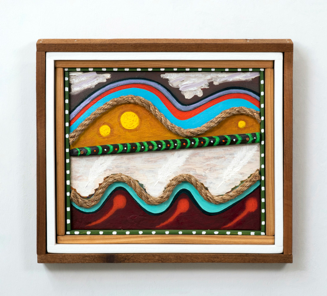 Fruits of Spirit,&amp;nbsp;2021
oil, rope, copper, wood on wood
35 x 40.5 cm / 13.8 x 15.9 in