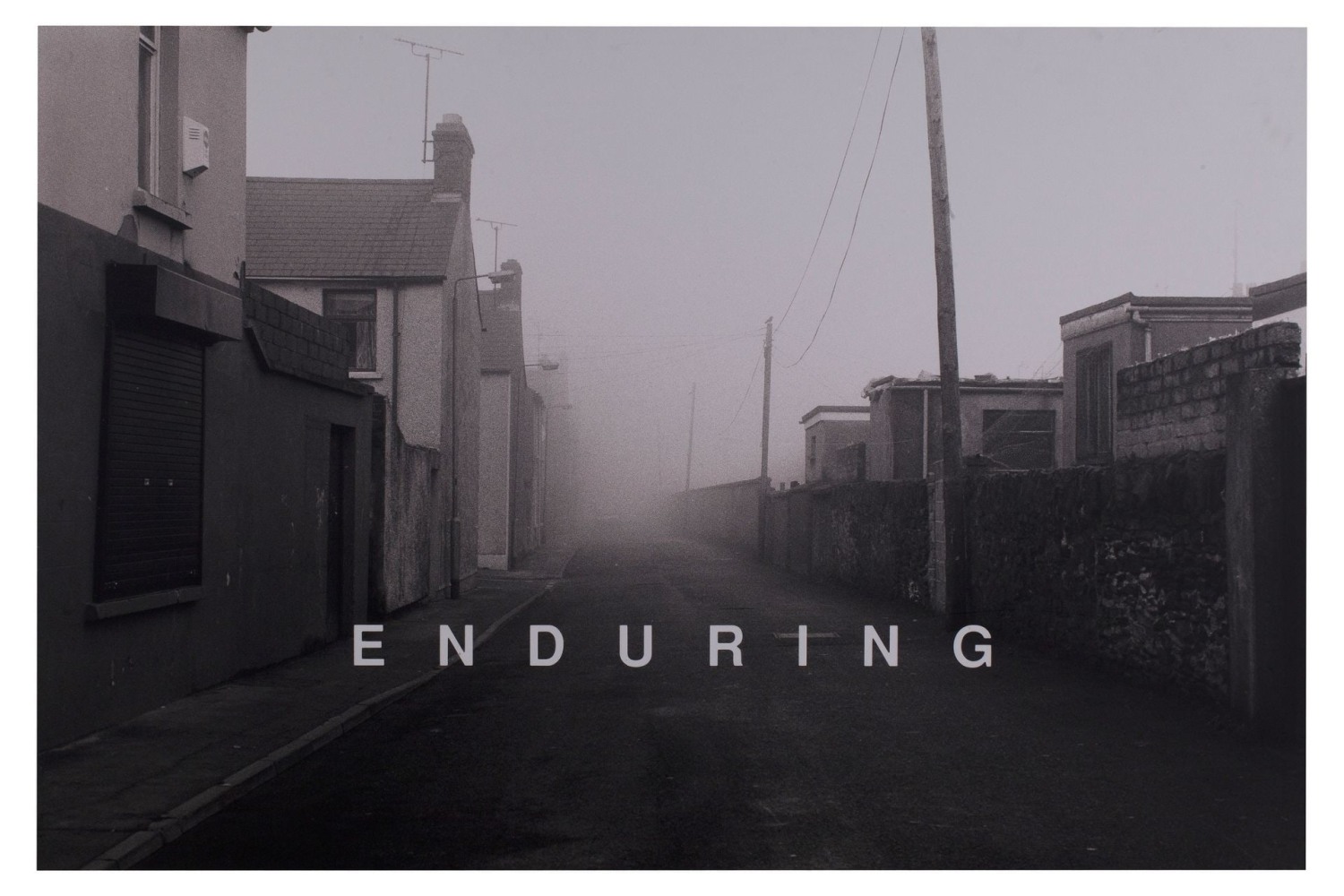 Willie Doherty, Enduring, 1992, Black and white photograph on aluminium, 125 x 190 cm