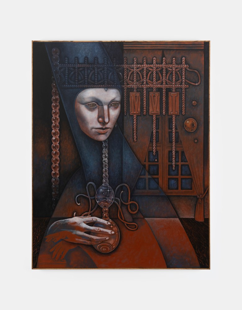 Justin Fitzpatrick&amp;nbsp;

The Glass Armonica (Dying at my music), 2024

oil on linen, oak frame

183 x 143 x 3 cm / 72 x 56.3 x 1.2 in framed

&amp;nbsp;